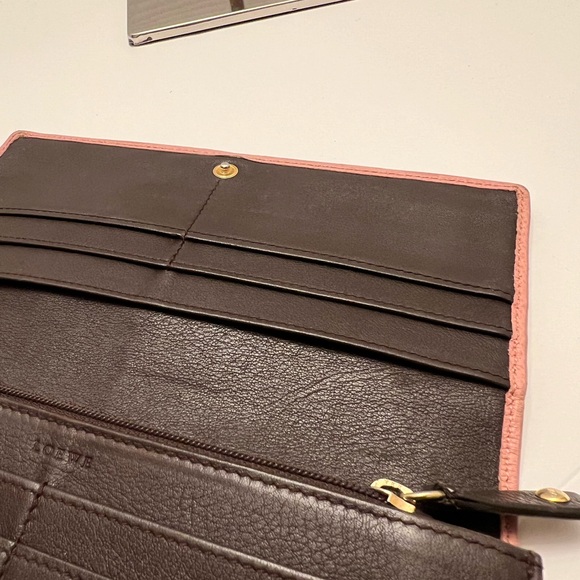 Loewe Red Calfskin Women’s Long Bifold Wallet - Picture 3 of 14